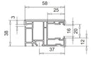 VEKA Rolladen VEKA PVC Einzelführungsschiene 108.126