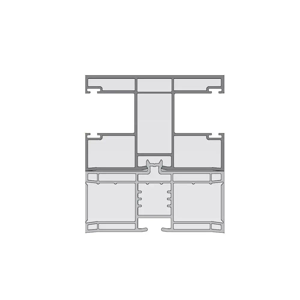VEKA Rolladen Weiss / 100cm VEKA PVC Aufbauprofil 108.238