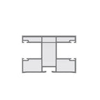 VEKA Rolladen Weiss / 100cm VEKA PVC Doppelführungsschiene 108.237