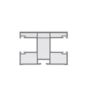 VEKA Rolladen Weiss / 100cm VEKA PVC Doppelführungsschiene 108.237