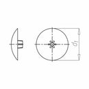 Würth Fenster Würth Abdeckkappe flach für Innensechsrund AW-Antrieb Ø15mm RAL 9010